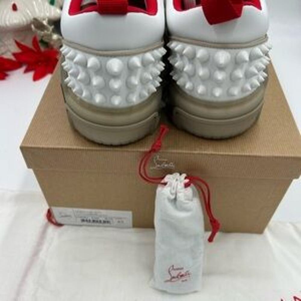 SOLD Christian Louboutin Astroloubi low top sneakers Leather trimmed size 45 - Picture 3 of 12